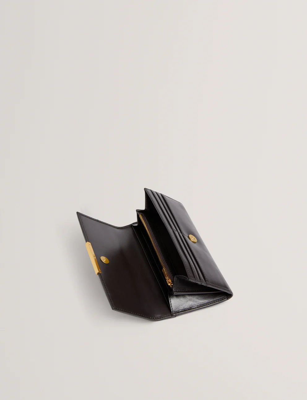 Ted Baker Tasmal Herringbone Canvas Large Detail Purse | Brown Chocolate