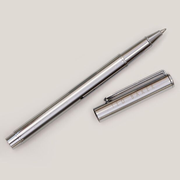 Ted Baker Garald Printed Notebook with Pen | Black