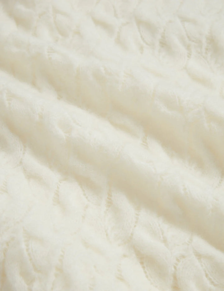 Ted Baker Jocieyy Cable Knit Sweatshirt | Ivory