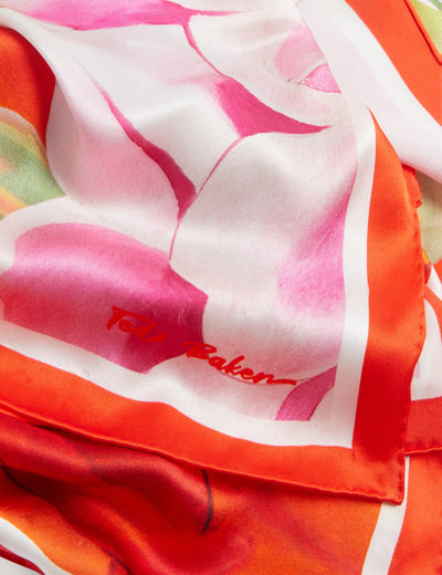 Ted Baker Amadia Floral Bloom Silk Square Scarf | Red