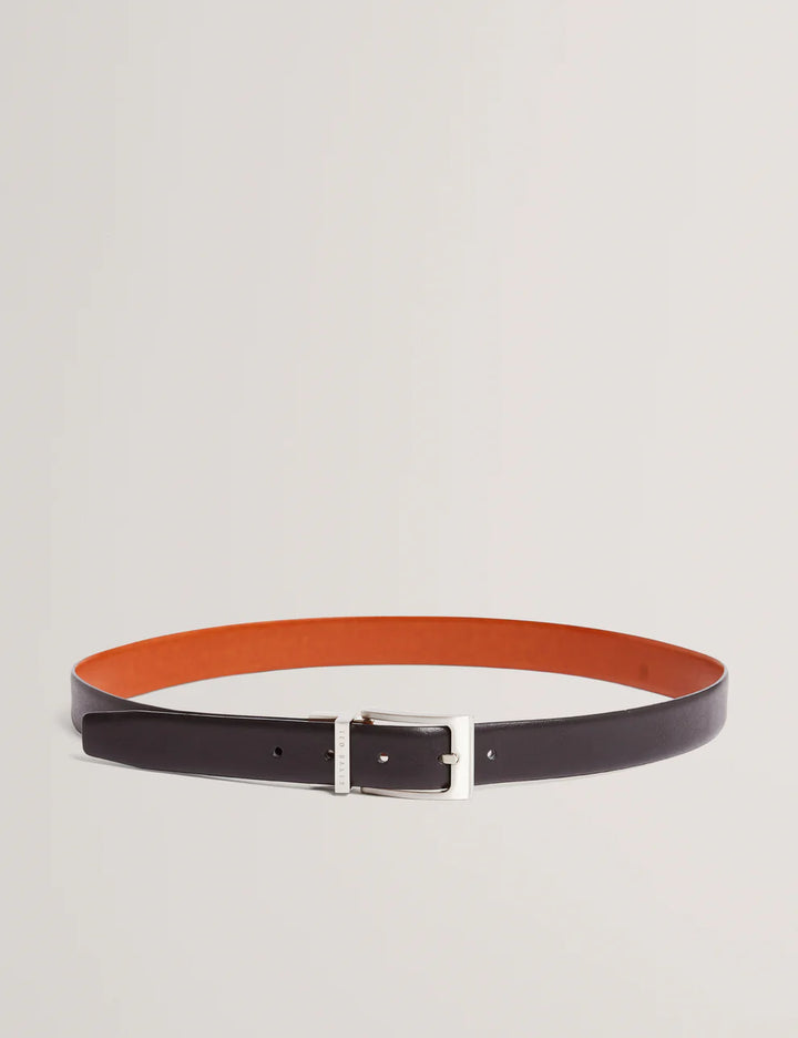 Ted Baker Reversible Polished Leather Belt | Black/Tan