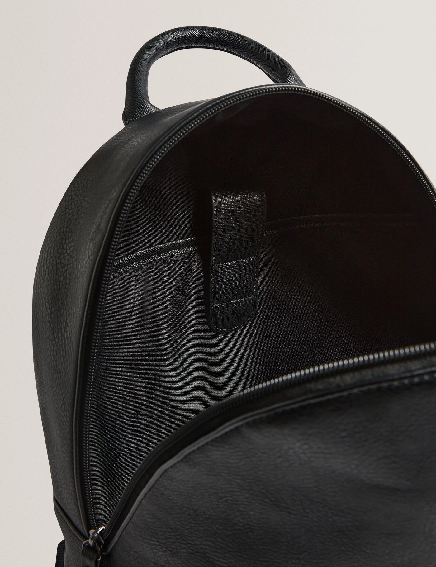 Ted Baker Waynor Check Panel Faux Leather Backpack | Black