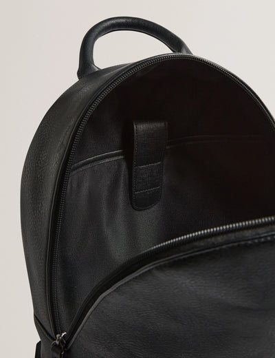 Ted Baker Waynor Check Panel Faux Leather Backpack | Black