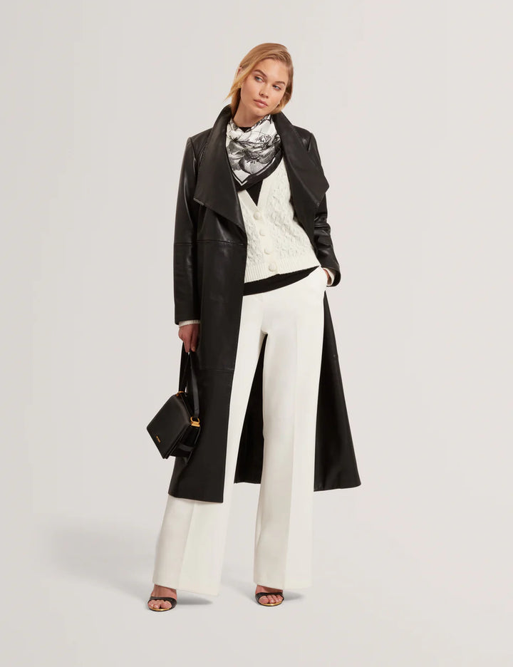 Ted Baker Kylana Cable Knit V Neck Cardigan | Ivory