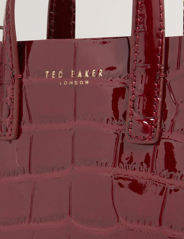 Ted Baker Wenissa Croc Effect Mini Icon Bag | Wine