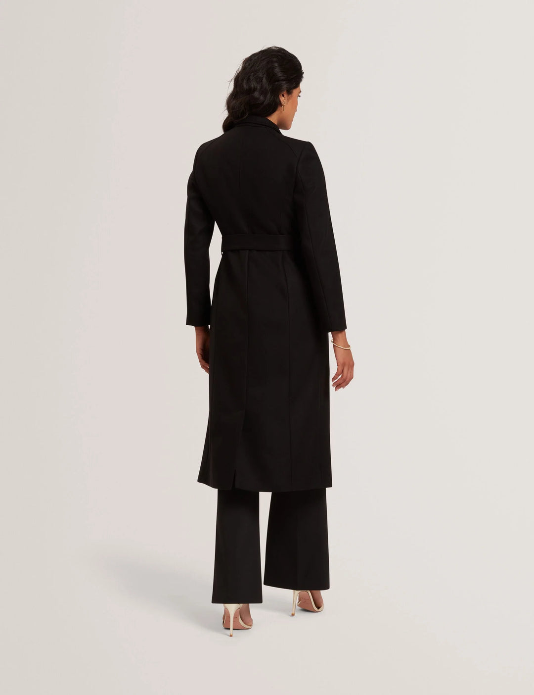 Ted Baker Rosell Long Length Wool Wrap Coat | Black