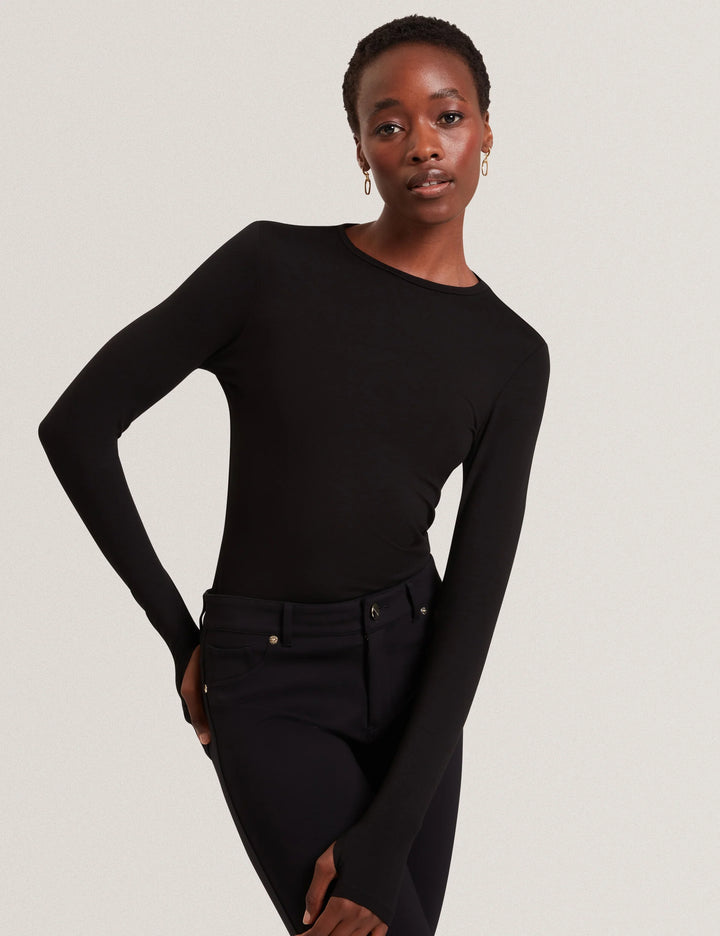 Ted Baker Arania Long Sleeve Fitted Jersey | Black
