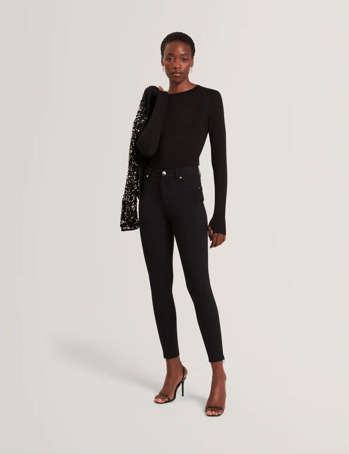 Ted Baker Arania Long Sleeve Fitted Jersey | Black