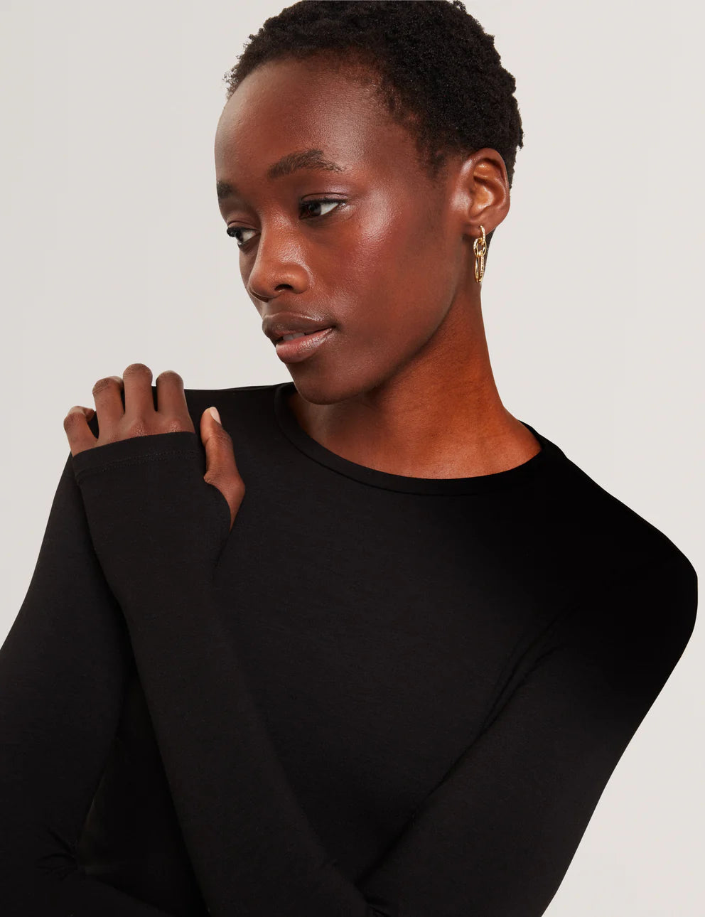 Ted Baker Arania Long Sleeve Fitted Jersey | Black