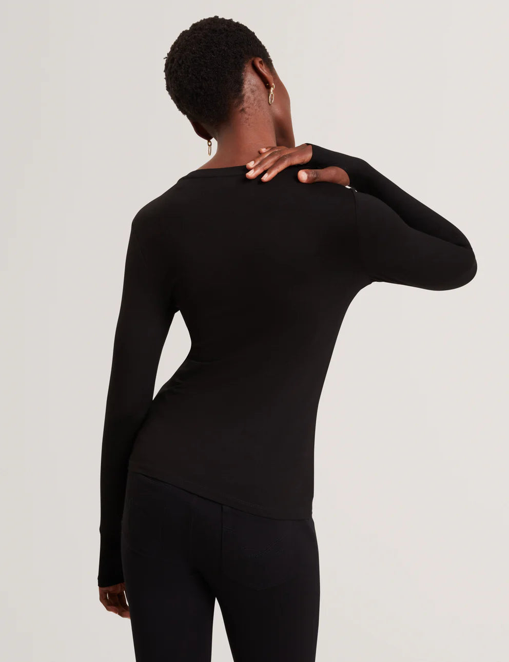 Ted Baker Arania Long Sleeve Fitted Jersey | Black
