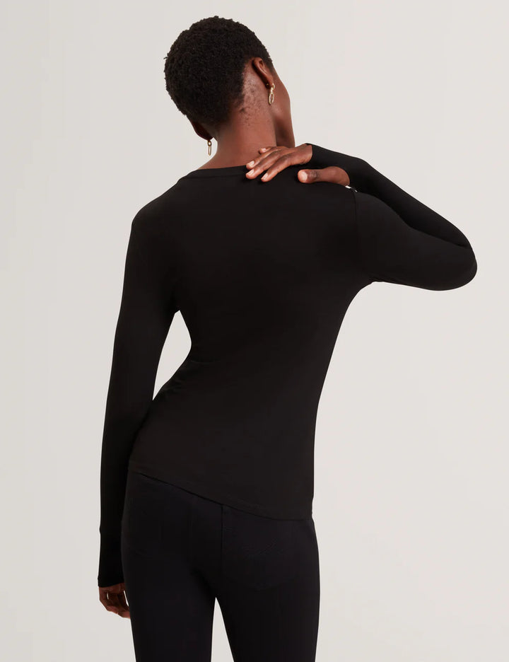 Ted Baker Arania Long Sleeve Fitted Jersey | Black