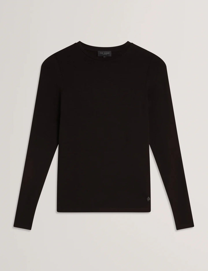 Ted Baker Arania Long Sleeve Fitted Jersey | Black