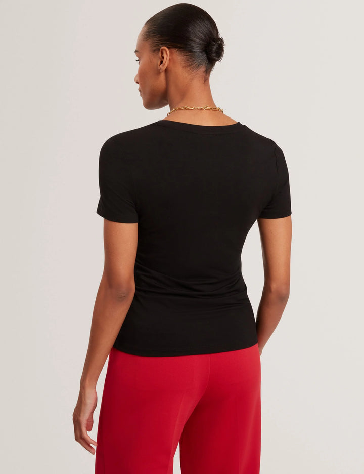 Ted Baker Soft Touch Fitted Short Sleeve T-Shirt | Black