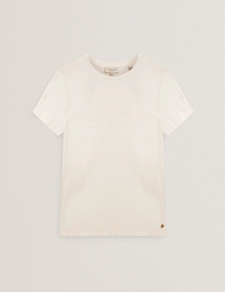 Ted Baker Soft Touch Fitted Short Sleeve T-Shirt | Ivory