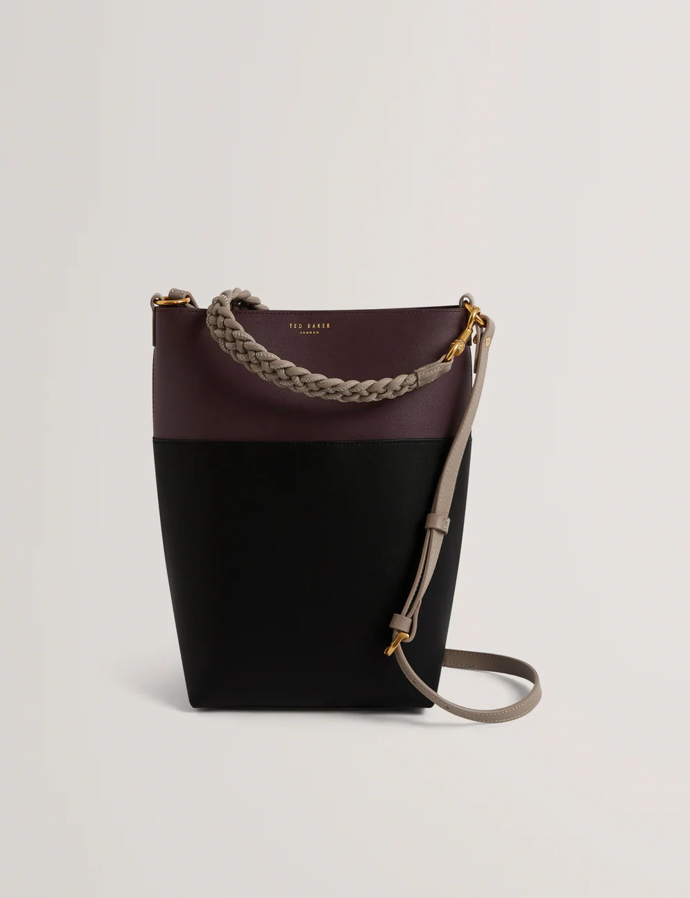 Ted Baker Wilna Woven Handle Colourblock Medium Bag  | Wine
