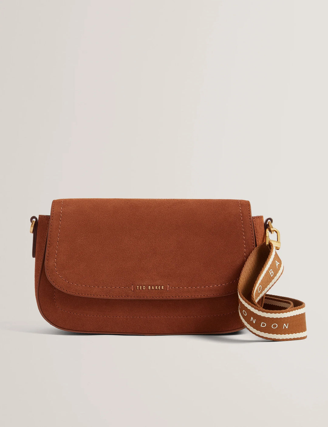 Ted Baker Shayne Webbing Suede Crossbody Bag | Brown