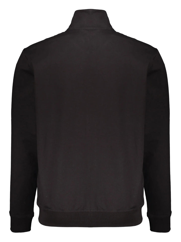 Paul & Shark Shark Badge Stretch Fleece Cotton Full Zip Sweatshirt | Black