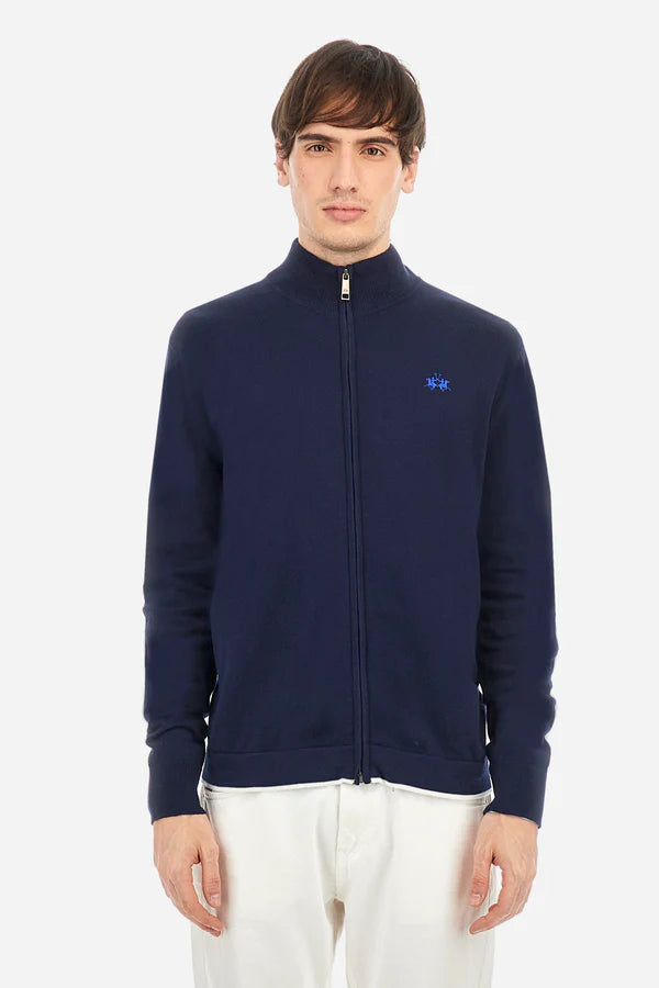 La Martina Regular Fit Jumper in Cotton - Yochanan | Navy
