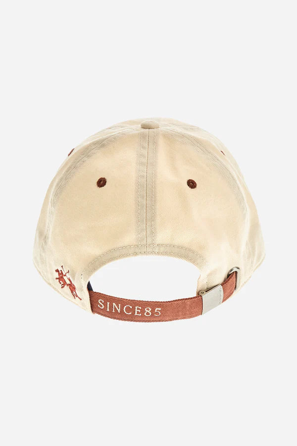La Martina Cotton Baseball Cap- Yachin | Sand