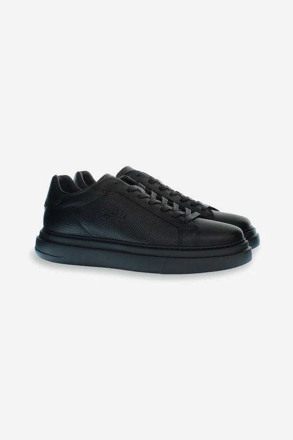 La Martina Men's Shoes Leather Trainers | Black