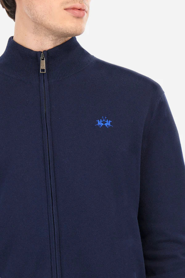 La Martina Regular Fit Jumper in Cotton - Yochanan | Navy