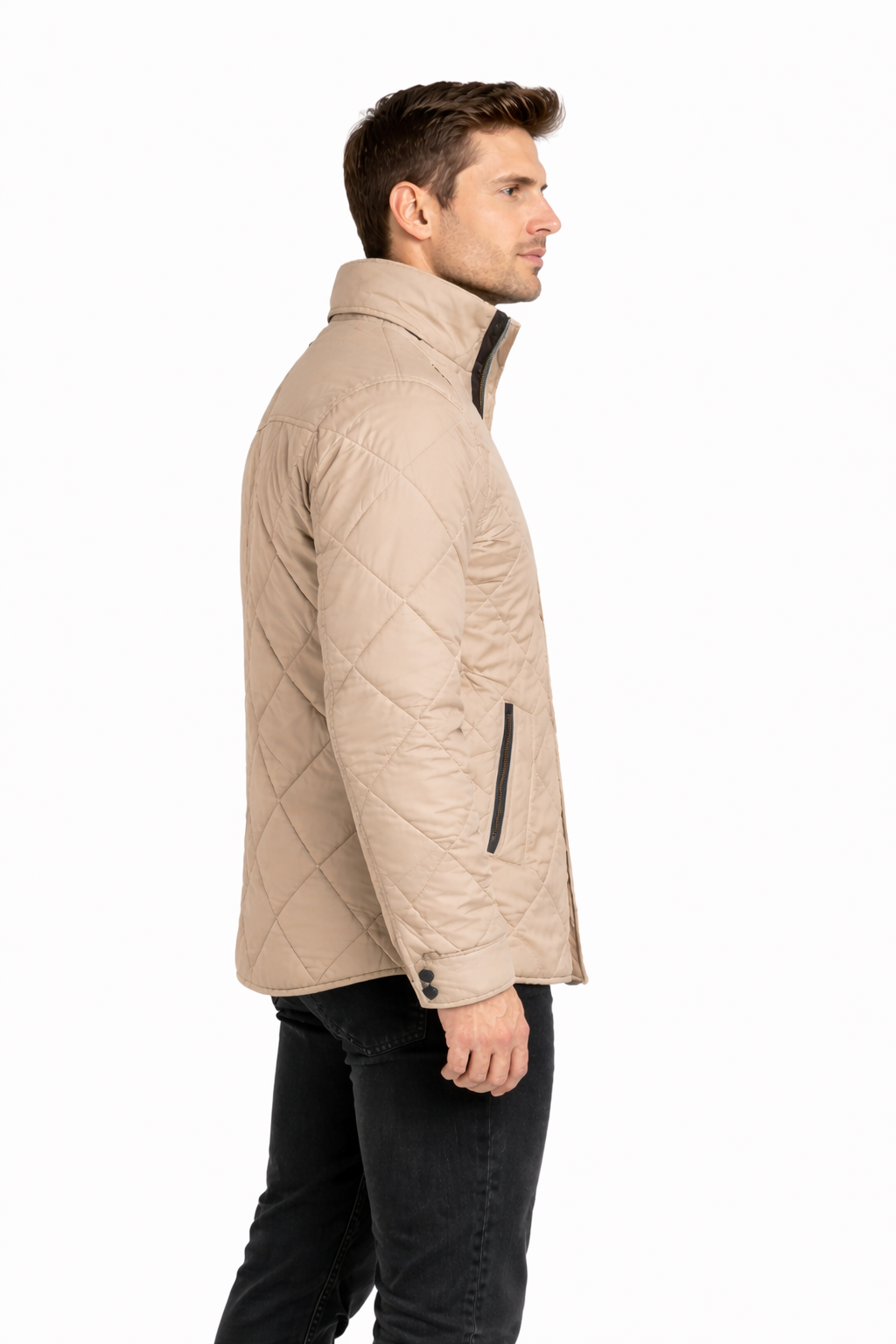 Paul & Shark Save The Sea Quilted Jacket with Alcantara® | Beige