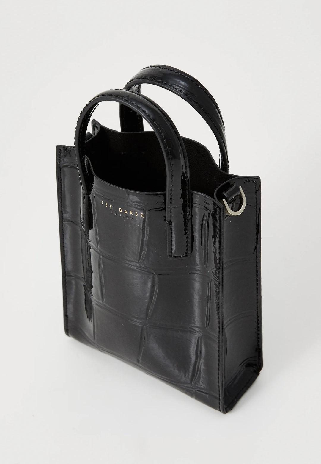 Ted Baker Viienna Croc Effect Mini Icon Bag | Black
