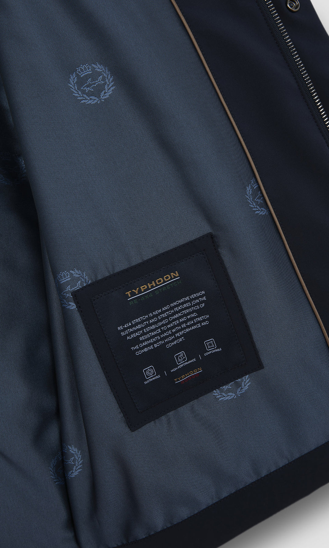 Paul & Shark Typhoon Re-4X4 Stretch Carcoat with Shirt Collar | Navy