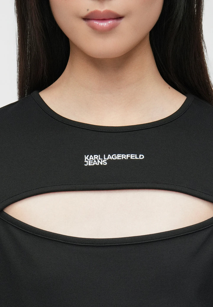 Karl Lagerfeld Milano Cut Out Women's Top | Black