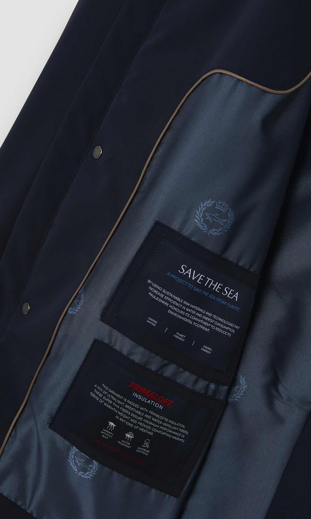 Paul & Shark Typhoon Re-4X4 Stretch Carcoat with Shirt Collar | Navy