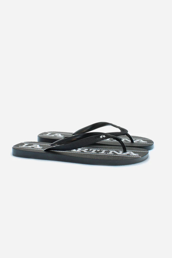 La Martina Men's Flip Flops | Black