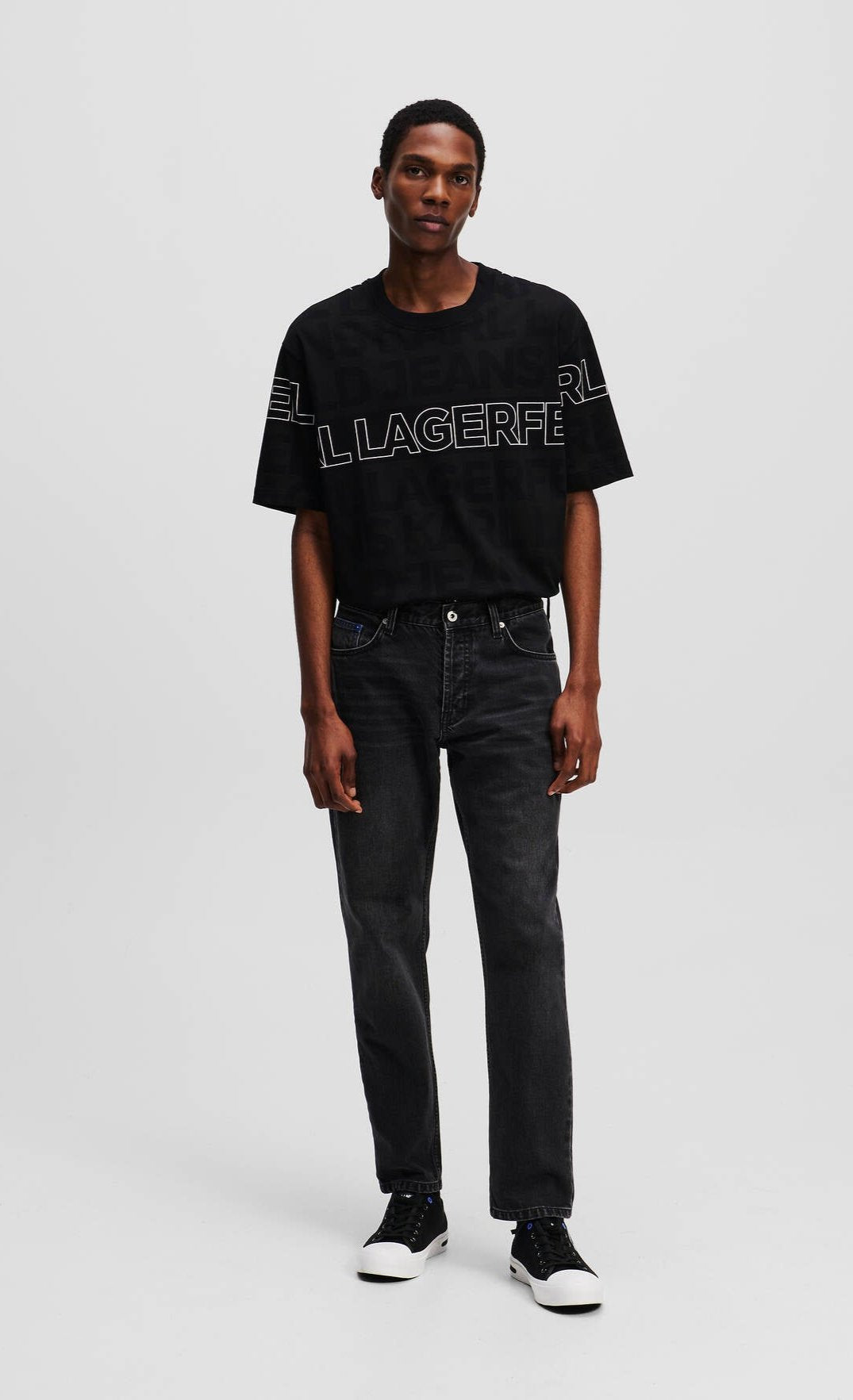 Karl Lagerfeld Tapered Jeans | Washed Dark Grey