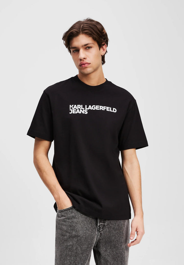 Karl Lagerfeld Regular Logo Men's T-shirt | Black