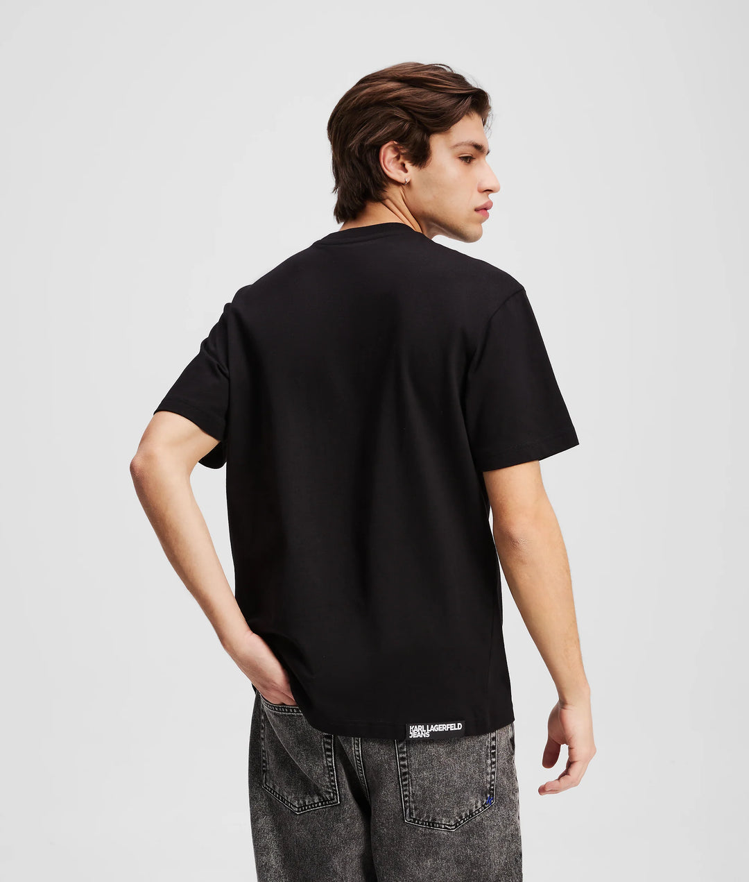 Karl Lagerfeld Regular Logo Men's T-shirt | Black