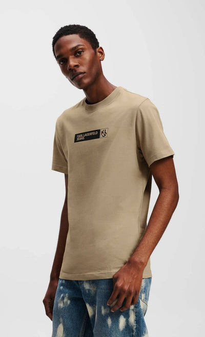 Karl Lagerfeld Slim Fit Graphic T-shirt | Desert Taupe