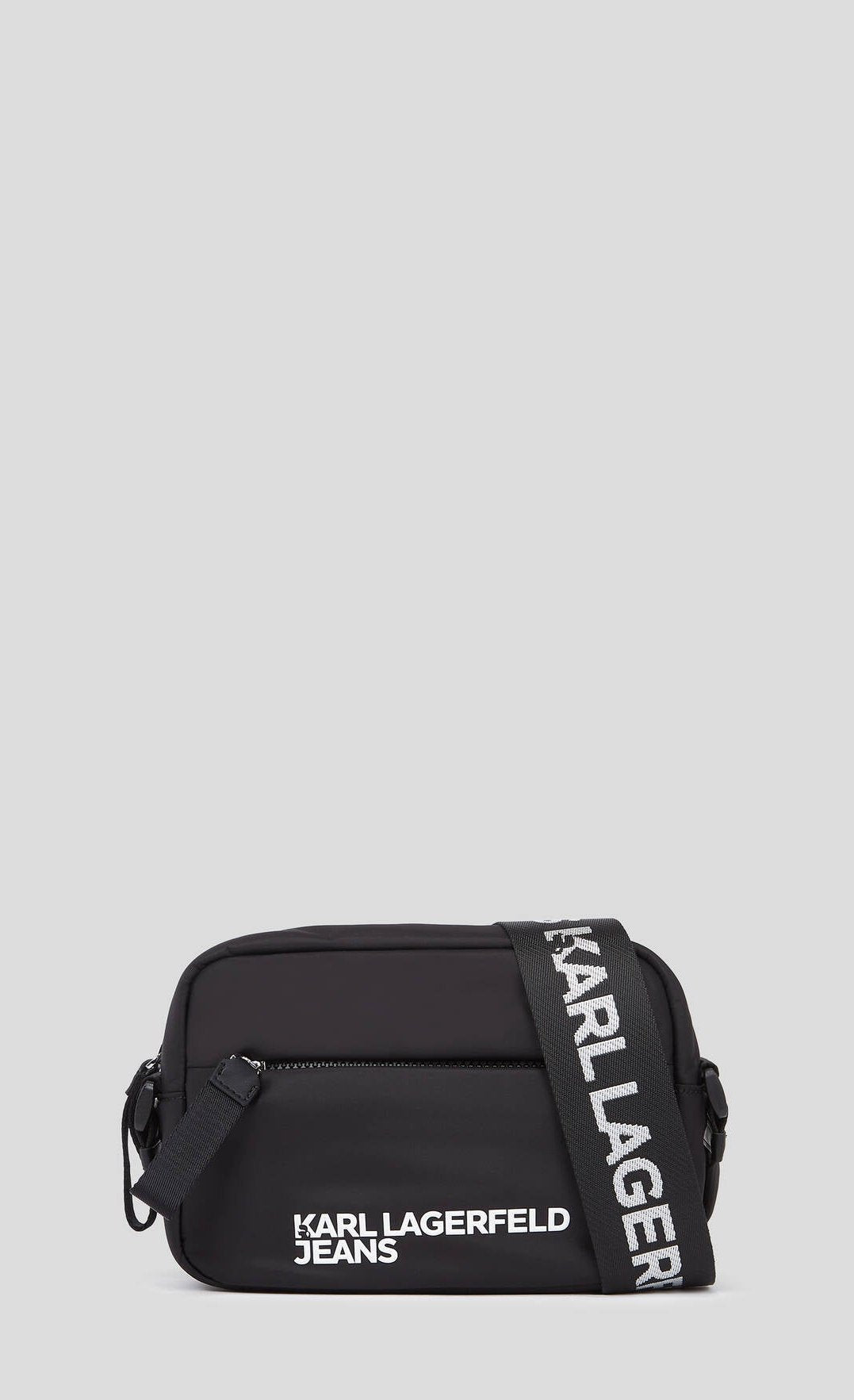 Karl Lagerfeld Essential Nylon Crossbody Bag | Black