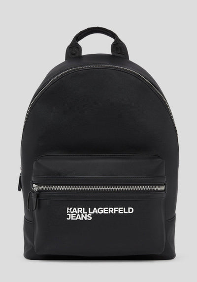 Karl Lagerfeld Essential Grainy Faux Leather Backpack | Black