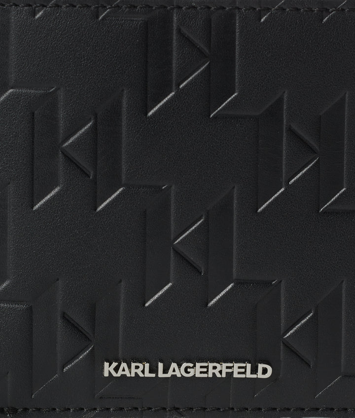Karl Lagerfeld Loom Leather Bifold Wallet | Black