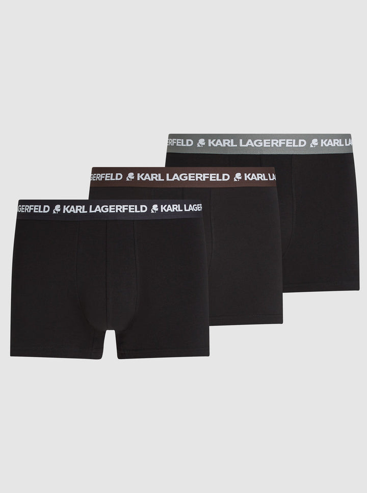 Karl Lagerfeld Logo Colorband Trunk 3 Pieces | Black