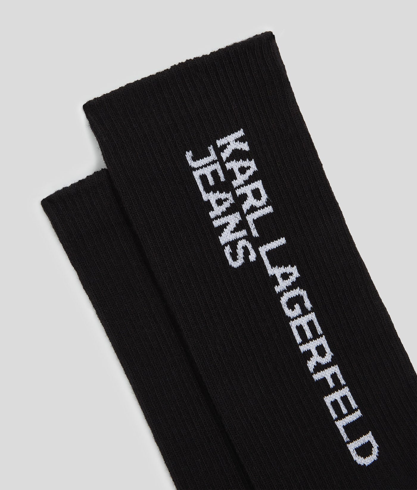 Karl Lagerfeld Women's Logo Socks 2 Pack | White/Black