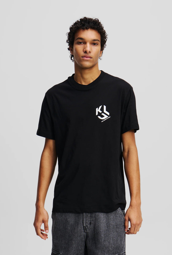 Karl Lagerfeld Regular Monogram Men's T-shirt | Black