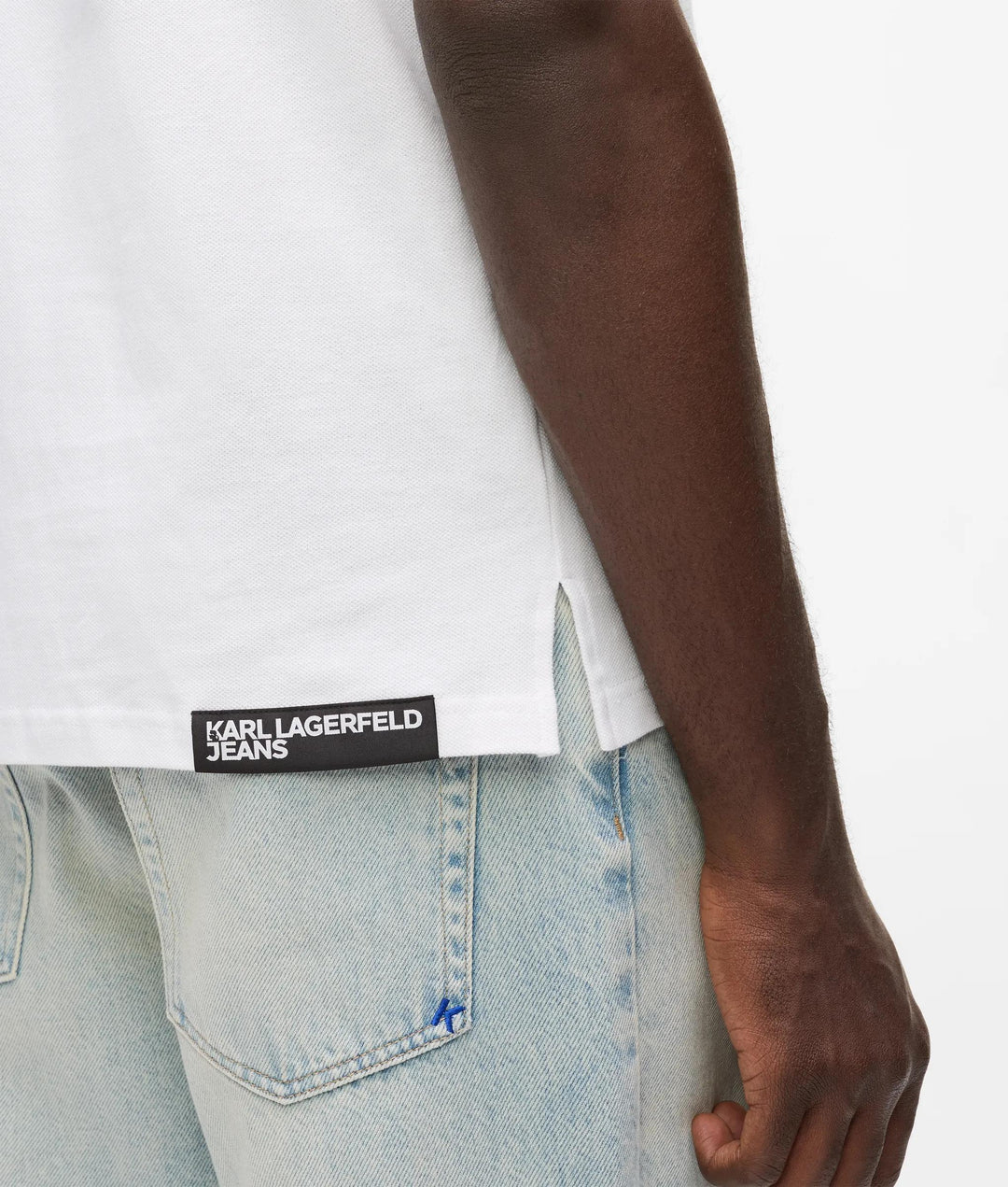 Karl Lagerfeld Logo Men's Polo | White