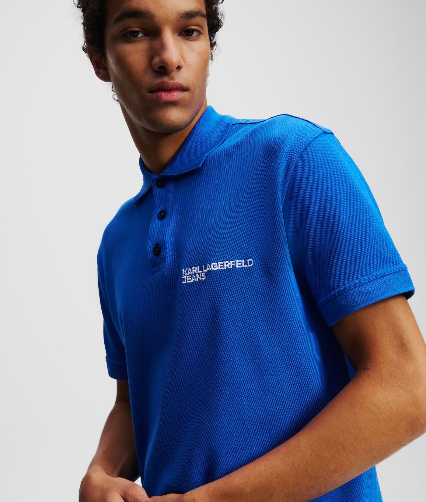 Karl Lagerfeld Logo Polo Shirt | Blue