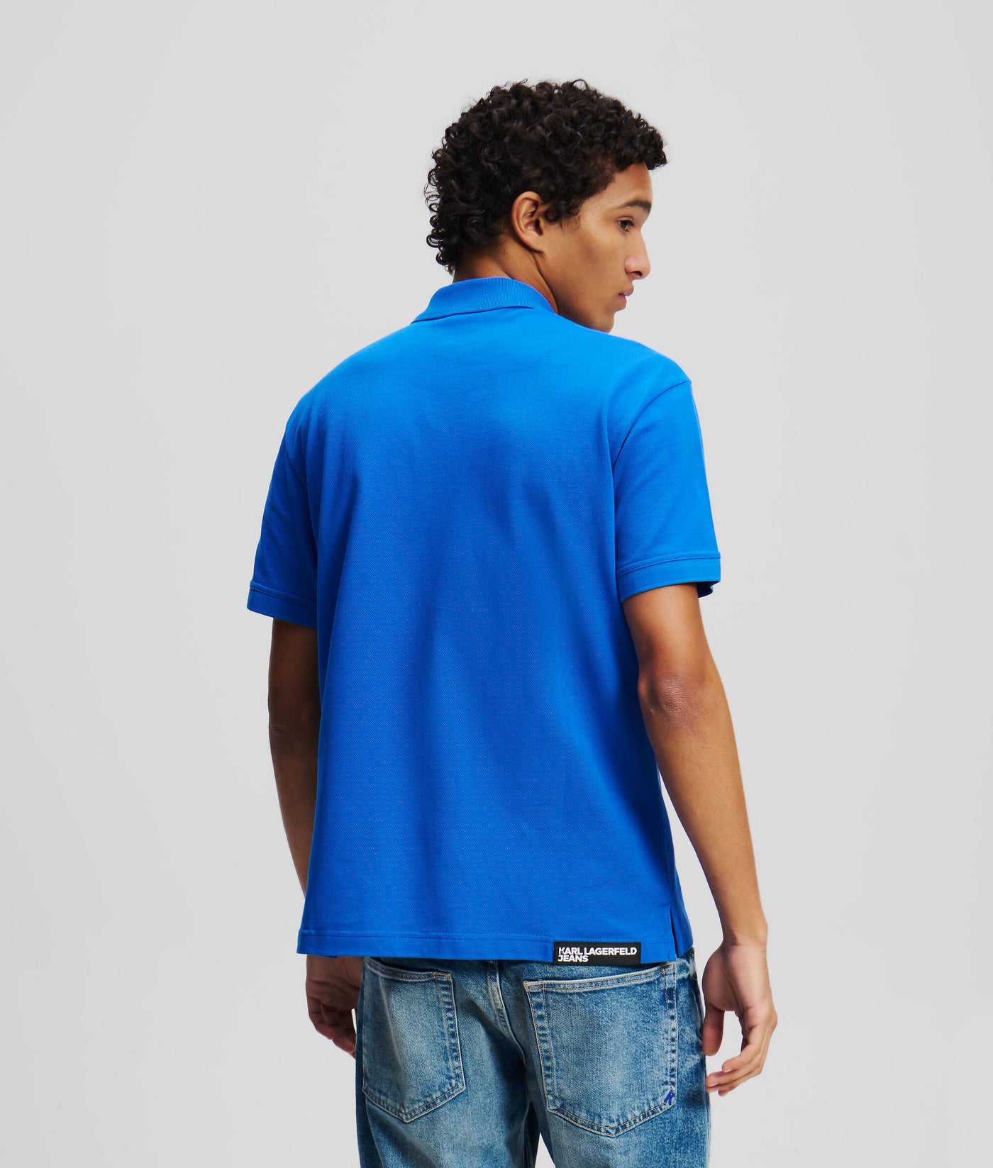 Karl Lagerfeld Logo Polo Shirt | Blue