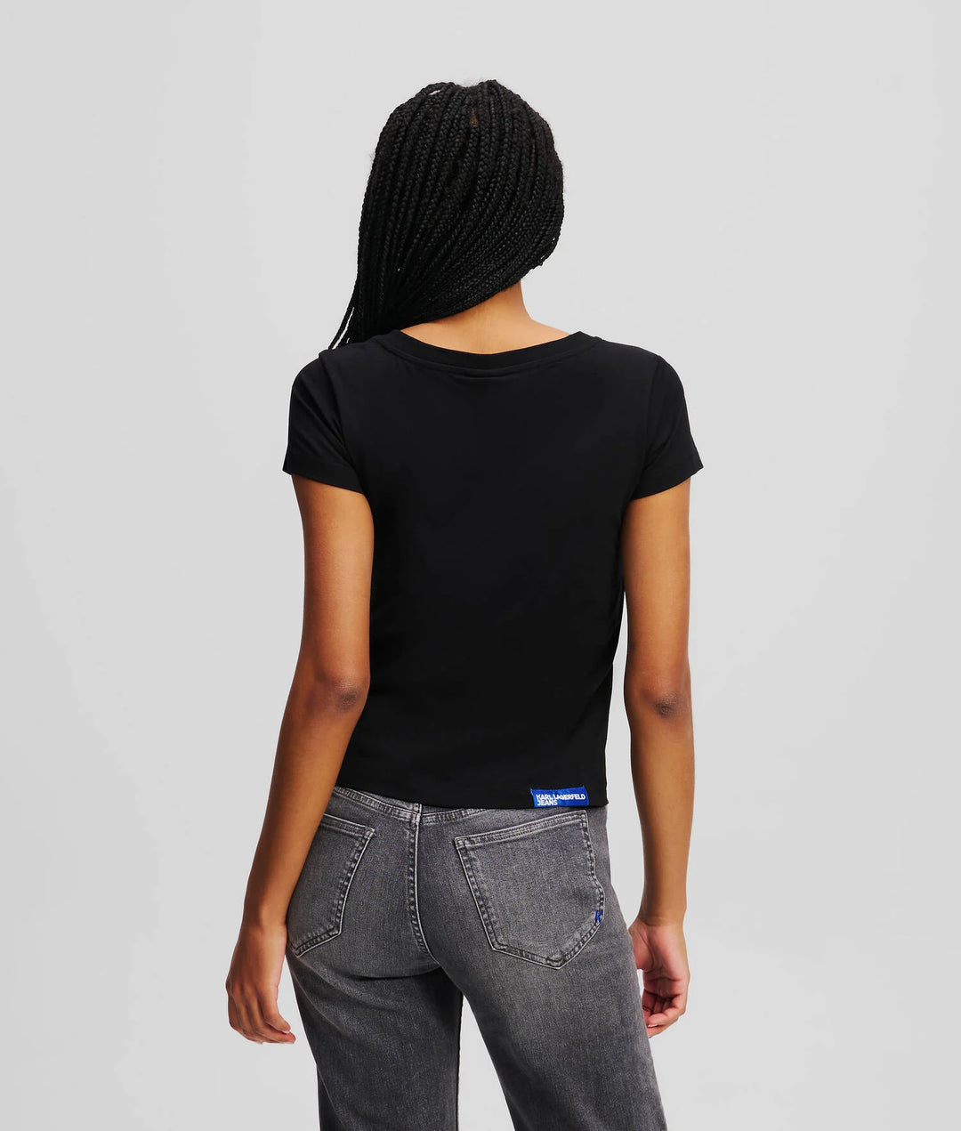 Karl Lagerfeld Slim Fit V-neck T-shirt | Black