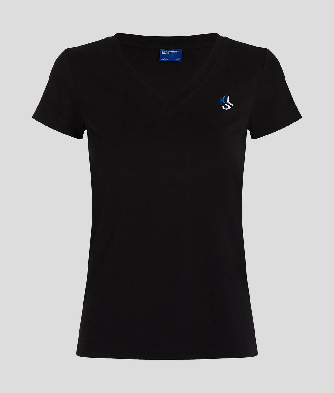 Karl Lagerfeld Slim Fit V-neck T-shirt | Black
