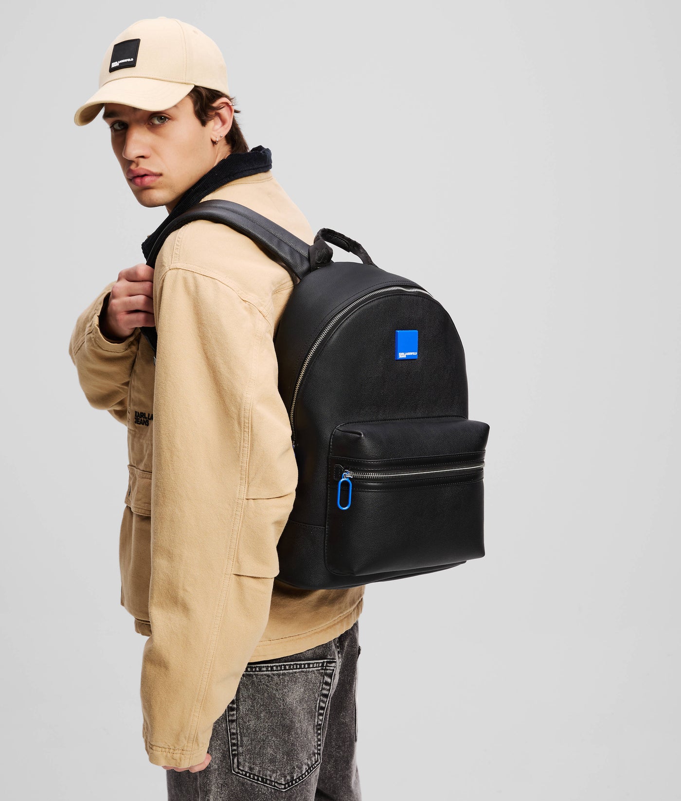 Karl Lagerfeld Box Logo Backpack | Black