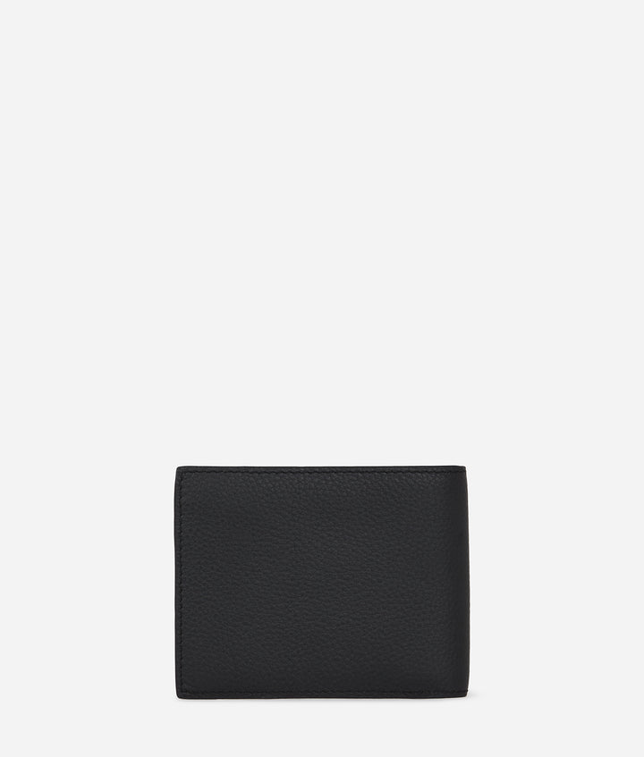 Karl Lagerfeld Grainy Leather Bifold Wallet | Black
