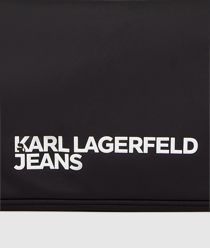 Karl Lagerfeld Essential Nylon Shoulder Bag | Black