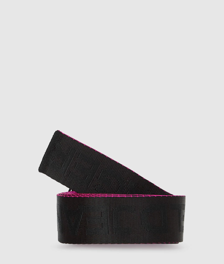 Karl Lagerfeld Reversible Webbing Women's Belt | Berry/Black